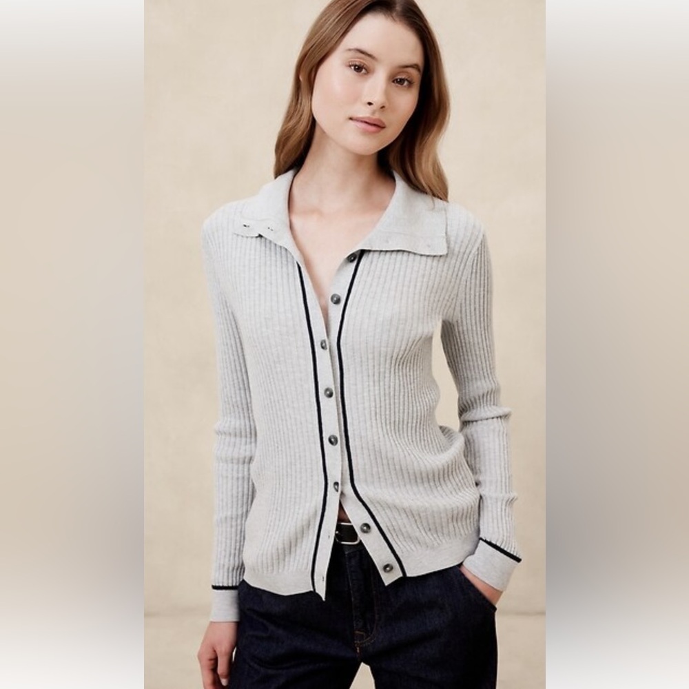 Banana Republic polo cardigan sweater. Size large.